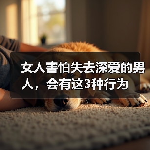 女人害怕失去深爱的男人，会有这3种行为