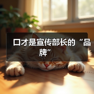 口才是宣传部长的“品牌” 口才是宣传部长的“品牌”