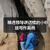 领导讲话稿小标题写作技巧与案例解析