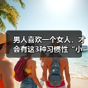 男人喜欢一个女人，才会有这3种习惯性“小动作”