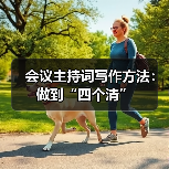 掌握会议主持词写作方法：做到四个清