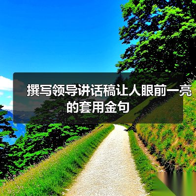 撰写领导讲话稿让人眼前一亮的套用金句(图4) 撰写领导讲话稿让人眼前一亮的套用金句(图4)