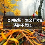 演讲控场:怎么样才能演讲不紧张(图2) 演讲控场:怎么样才能演讲不紧张(图2)