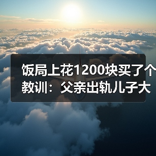 饭局上花1200块买了个教训:父亲出轨儿子大概率出轨代际魔咒是真的(图2) 饭局上花1200块买了个教训:父亲出轨儿子大概率出轨代际魔咒是真的(图2)