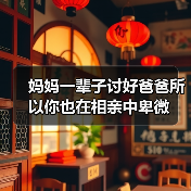 妈妈一辈子讨好爸爸所以你也在相亲中卑微（图1）