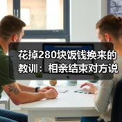 花掉280块饭钱换来的教训：相亲结束对方说再联系但眼神回避大概率没戏