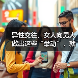 异性交往，女人向男人做出这些“举动”，就意味着想要和你在一起