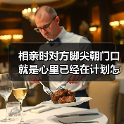 相亲时对方脚尖朝门口就是心里已经在计划怎么撤（图1）