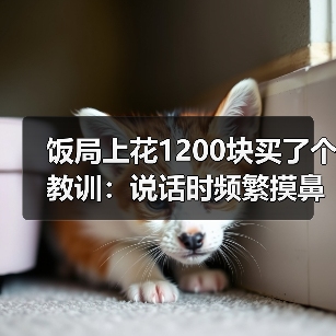 饭局上花1200块买了个教训：说话时频繁摸鼻子大概率在掩饰不真实的内容（图3）