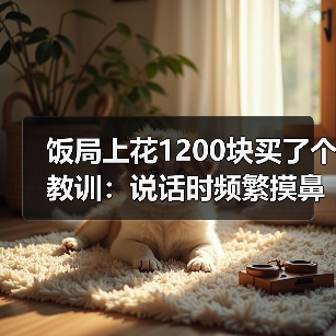 饭局上花1200块买了个教训：说话时频繁摸鼻子大概率在掩饰不真实的内容（图1）