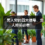男人穷的四大信号,女人婚前必看!(图2) 男人穷的四大信号,女人婚前必看!(图2)