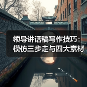 领导讲话稿写作技巧:模仿三步走与四大素材库(图4) 领导讲话稿写作技巧:模仿三步走与四大素材库(图4)