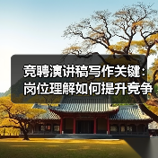 竞聘演讲稿写作关键：岗位理解如何提升竞争力？（图1）