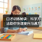 口才训练秘诀：科学方法助你快速提升沟通力！