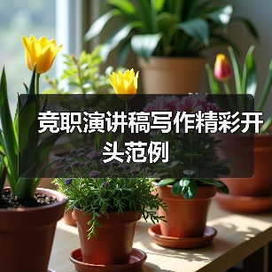 竞职演讲稿写作精彩开头范例