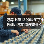 饭局上花1200块买了个教训:不知道该说什么的时候就安静地笑别硬说(图3) 饭局上花1200块买了个教训:不知道该说什么的时候就安静地笑别硬说(图3)