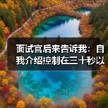 面试官后来告诉我:自我介绍控制在三十秒以内话越多越减分(图2) 面试官后来告诉我:自我介绍控制在三十秒以内话越多越减分(图2)
