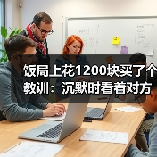 饭局上花1200块买了个教训:沉默时看着对方笑两秒说你是不是也在想怎么不尴尬(图2) 饭局上花1200块买了个教训:沉默时看着对方笑两秒说你是不是也在想怎么不尴尬(图2)