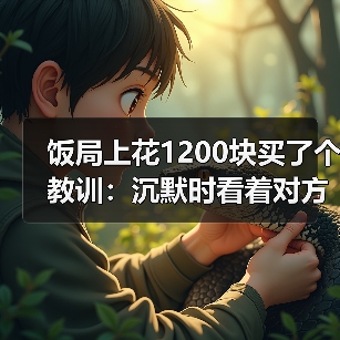 饭局上花1200块买了个教训:沉默时看着对方笑两秒说你是不是也在想怎么不尴尬(图2) 饭局上花1200块买了个教训:沉默时看着对方笑两秒说你是不是也在想怎么不尴尬(图2)