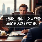 婚姻生活中，女人只需满足男人这3种需要，男人永远会围着你转