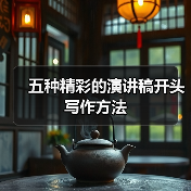 五种精彩的演讲稿开头写作方法(图2) 五种精彩的演讲稿开头写作方法(图2)