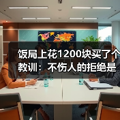 饭局上花1200块买了个教训:不伤人的拒绝是不解释太多反而最体面(图1) 饭局上花1200块买了个教训:不伤人的拒绝是不解释太多反而最体面(图1)
